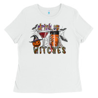 White drink up witches Ladies Tee - CowhideDigitalArt