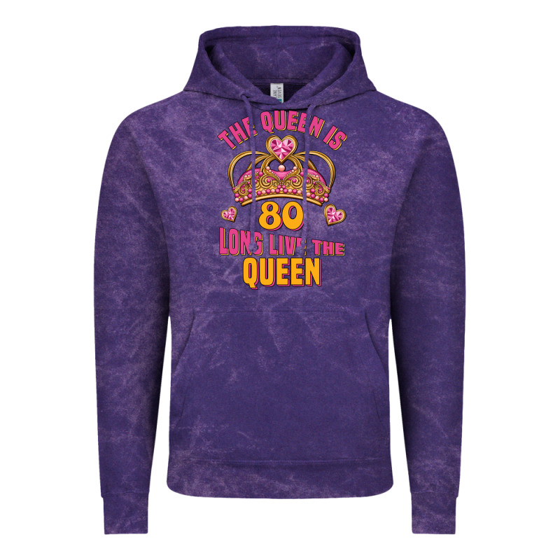 The Queen Is 80 Long Live The Queen Vintage Hoodie by Jasminsmagicworld | Teevron