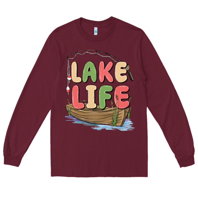 Lake Life Long Sleeve Tee by MaliasSmallBusiness | Teevron