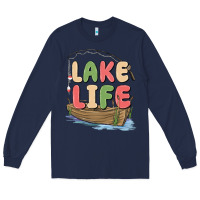 Navy lake life Long Sleeve Tee - MaliasSmallBusiness