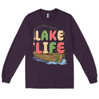 Plum lake life Long Sleeve Tee - MaliasSmallBusiness
