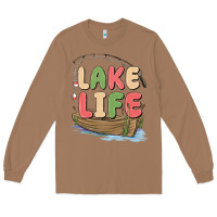 Toasted Coconut lake life Long Sleeve Tee - MaliasSmallBusiness