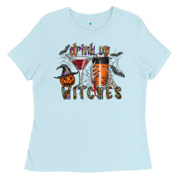 Baby Blue drink up witches Ladies Tee - CowhideDigitalArt