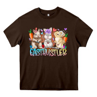 Chocolate Brown east nail hustler Heavy Core Tee - RacoonDesign