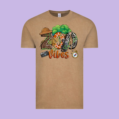 Zoo Vibes Vintage Tee Designed By Jahusdesignshop