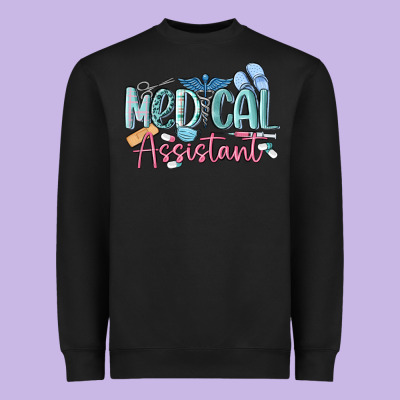 Medical Assistant Nurse Heavyweight Sweatshirt Designed By Maliassmallbusiness