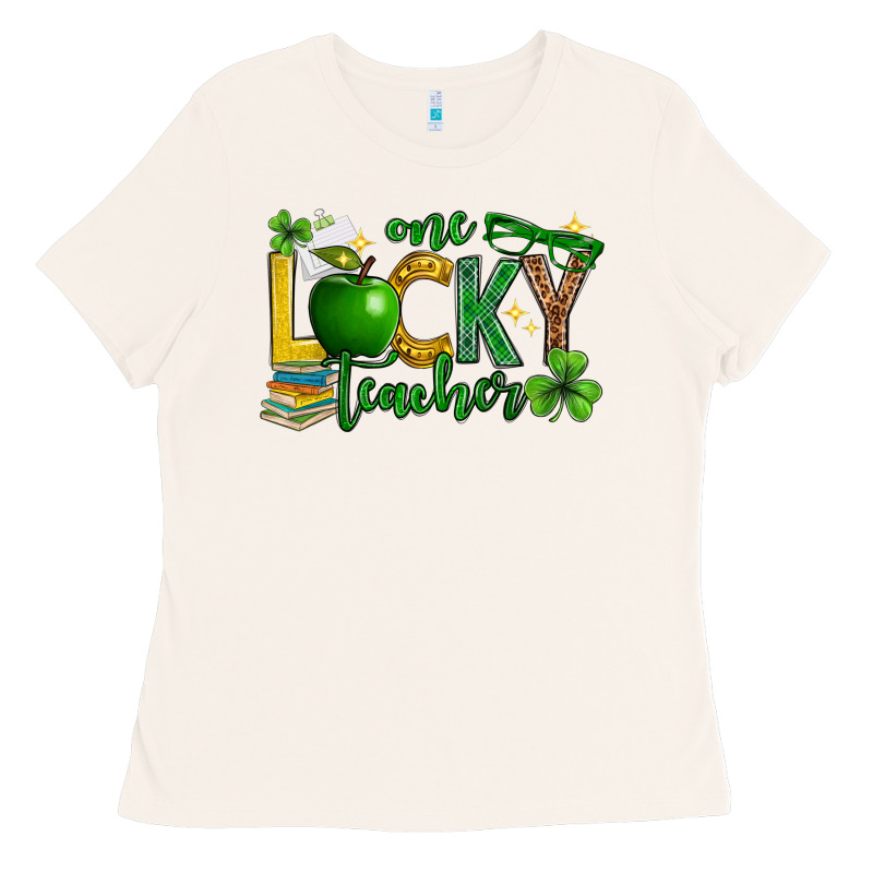 St. Patrick's Day One Lucky Teacher Ladies Tee by Neo Western | Teevron
