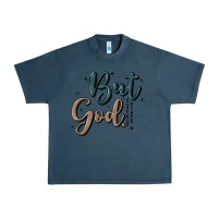 Midnight Navy but god Urban Heavy Tee - MaliasSmallBusiness