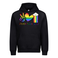 Black Peace love Pride Urban Hoodie - FaDigitalArtStudio