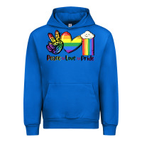 Cobalt Peace love Pride Urban Hoodie - FaDigitalArtStudio