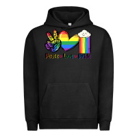 Pigment Black Peace love Pride Urban Hoodie - FaDigitalArtStudio