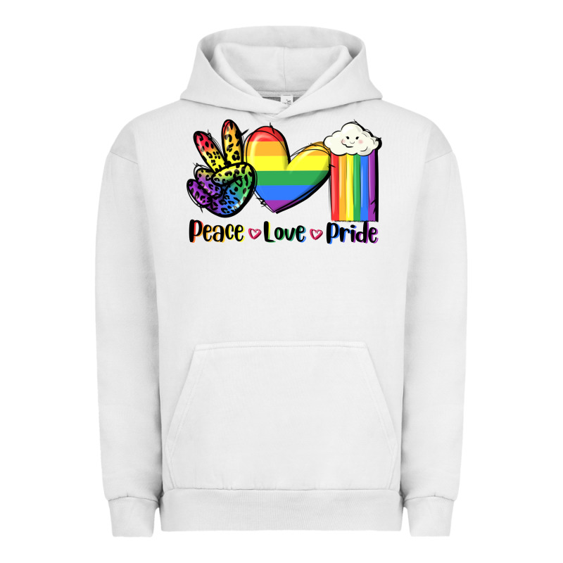 Peace Love Pride Urban Hoodie by FaDigitalArtStudio | Teevron
