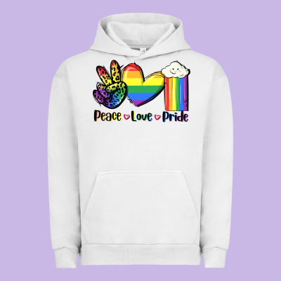 Peace Love Pride Urban Hoodie Designed By Fadigitalartstudio