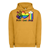 Pigment Peanut Butter Peace love Pride Urban Hoodie - FaDigitalArtStudio