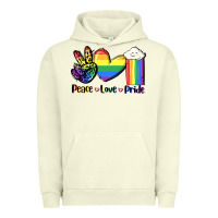 Pigment Pistachio Peace love Pride Urban Hoodie - FaDigitalArtStudio