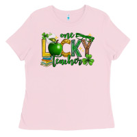 Bubblegum Pink St. Patrick's Day one lucky teacher Ladies Tee - Neo Western