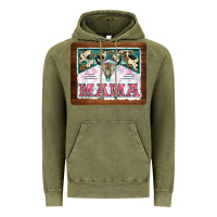 Vintage Olive western bull skull mama mousepad Vintage Hoodie - BarkalooDesign