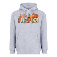 Heather Grey Hello pumpkin Heavyweight Hoodie - NancyCooperArtShop