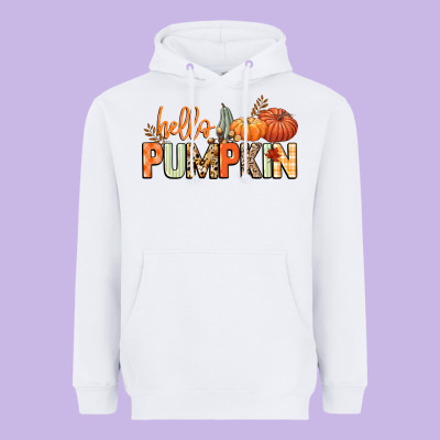 Hello Pumpkin Heavyweight Hoodie Designed By Nancycooperartshop