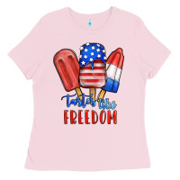 Bubblegum Pink tastes like freedom Ladies Tee - JahusDesignShop