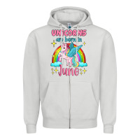 Dove Grey unicorns are born in june Zipper Hoodie - Jasminsmagicworld