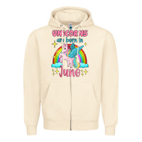 Sandshell unicorns are born in june Zipper Hoodie - Jasminsmagicworld