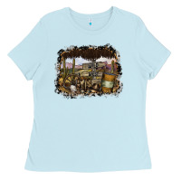 Baby Blue wild west Ladies Tee - SublimationCraftShop