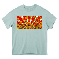 Arona usa sunflowers leopard license plate Heavy Core Tee - HRA Design Shop
