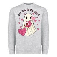 Heather Grey will you be my boo Heavyweight Sweatshirt - MaliasSmallBusiness