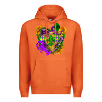Carrot Mardi Gras heart Premium Hoodie - HowdyJamesFarm
