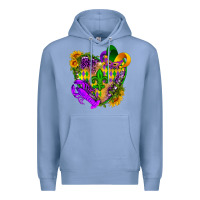 Colony Blue Mardi Gras heart Premium Hoodie - HowdyJamesFarm