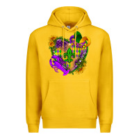 Lemon Mardi Gras heart Premium Hoodie - HowdyJamesFarm