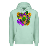Seafoam Mardi Gras heart Premium Hoodie - HowdyJamesFarm