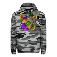 Slate Camo Mardi Gras heart Premium Hoodie - HowdyJamesFarm