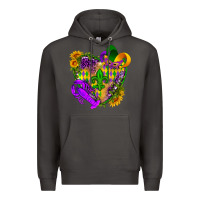 Smoke Mardi Gras heart Premium Hoodie - HowdyJamesFarm