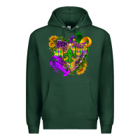 Sports Green Mardi Gras heart Premium Hoodie - HowdyJamesFarm