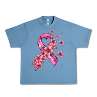 Pebble Blue pink cancer ribbon Urban Heavy Tee - AdoDesignShop