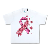 White pink cancer ribbon Urban Heavy Tee - AdoDesignShop