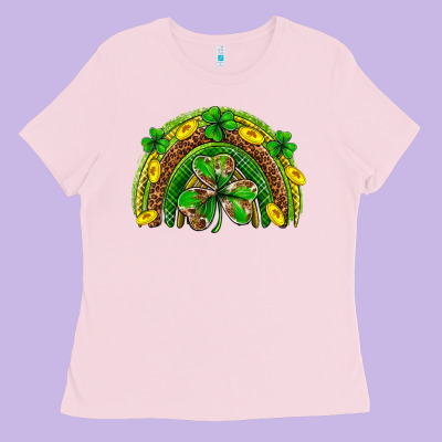 St. Patrick's Day Rainbow Ladies Tee Designed By Neo Western