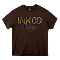 Chocolate Brown ınked mama Heavy Core Tee - CowhideDigitalArt
