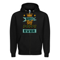 Black world's best poppi ever Zipper Hoodie - Jasminsmagicworld
