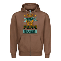 Chestnut world's best poppi ever Zipper Hoodie - Jasminsmagicworld