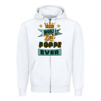 White world's best poppi ever Zipper Hoodie - Jasminsmagicworld
