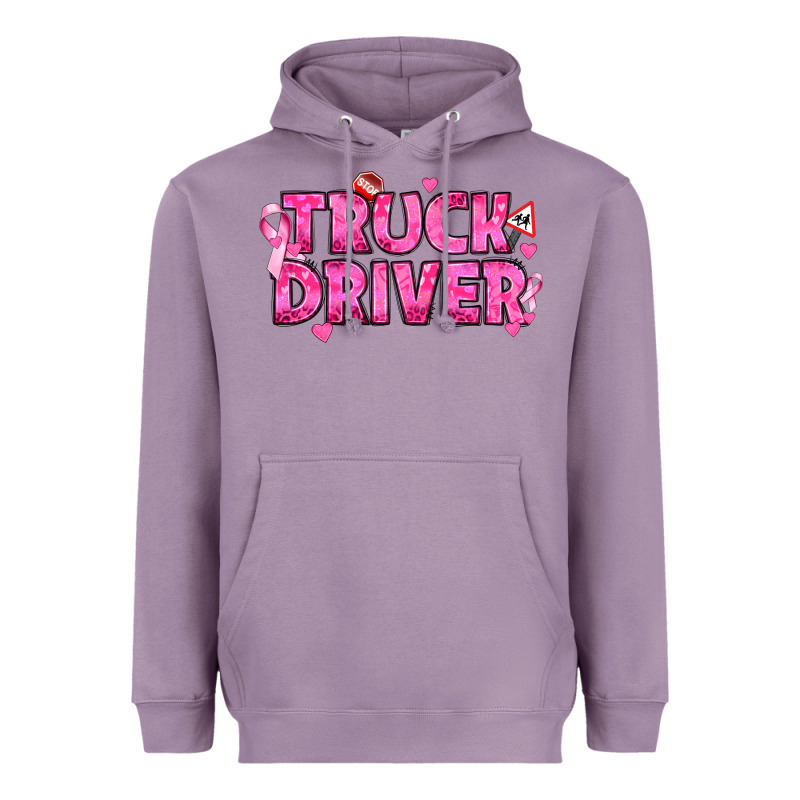 Breast Cancer Truck Driver Heavyweight Hoodie by texasbilliewilder | Teevron