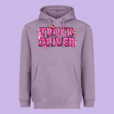 Breast Cancer Truck Driver Heavyweight Hoodie Designed By Texasbilliewilder
