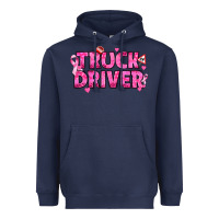 Navy Breast Cancer truck driver Heavyweight Hoodie - texasbilliewilder