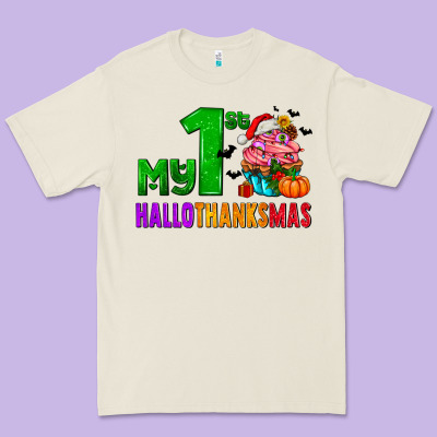 My First Hallothanksmas Premium Tee Designed By Adodesignshop