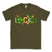 Army Green lucky st patrick s day Classic Tee - MaliasSmallBusiness