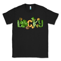 Black lucky st patrick s day Classic Tee - MaliasSmallBusiness