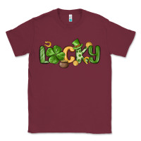 Burgundy lucky st patrick s day Classic Tee - MaliasSmallBusiness